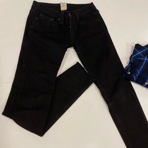 True Religion Black Skinny Cutoff Jeans Size 27